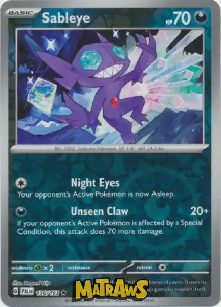 Sableye - Reverse 136/193 Enkeltkort