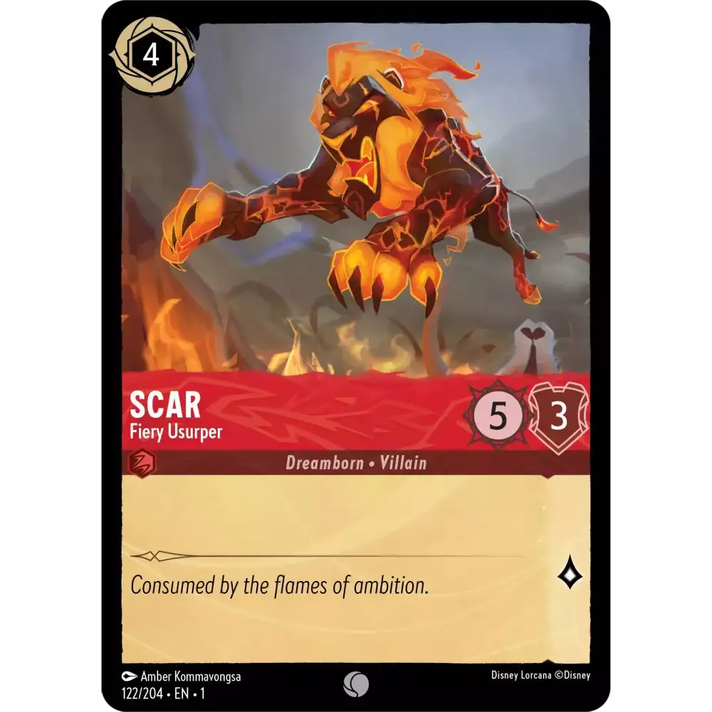 Scar - Fiery Usurper (Common) - 122/204 - Disney Lorcana