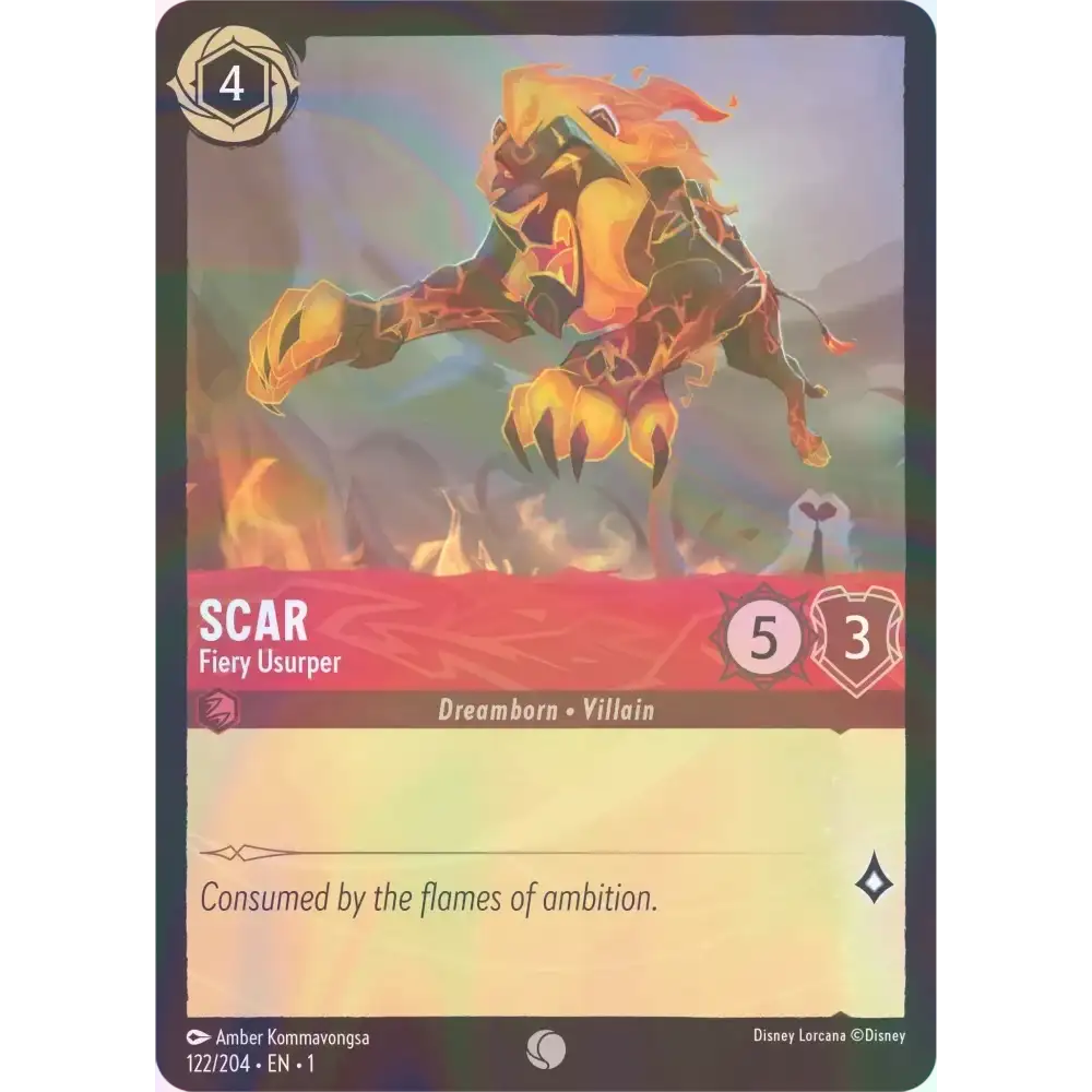 Scar - Fiery Usurper - Foil (Common) - 122/204 - Disney