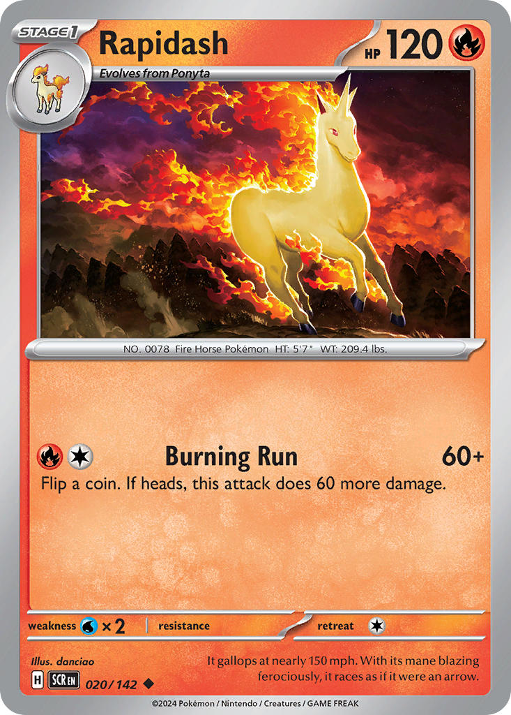 Rapidash⁣ - Stellar Crown⁣ (Uncommon)⁣ [020] English / Near Mint / Normal