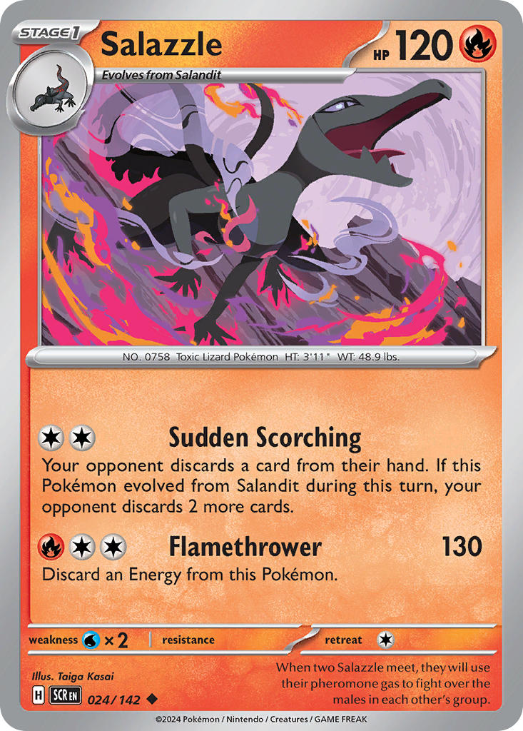 Salazzle⁣ - Stellar Crown⁣ (Uncommon)⁣ [024] English / Near Mint / Normal