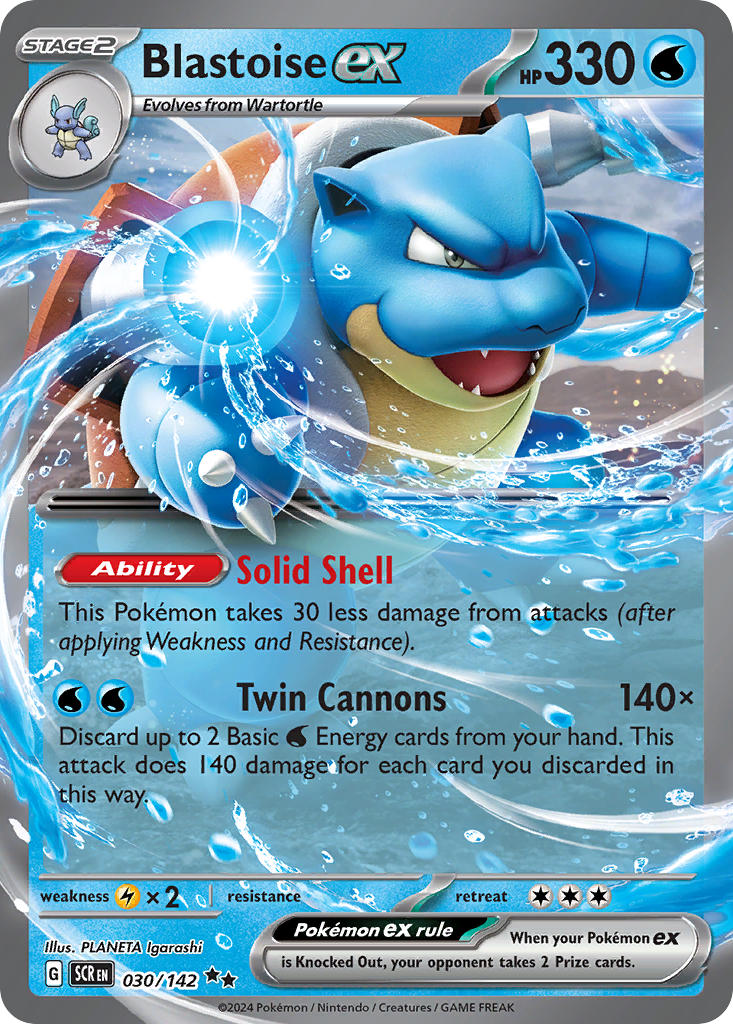 Blastoise ex⁣ - Stellar Crown⁣ (Double Rare)⁣ [030] English / Near Mint / Normal