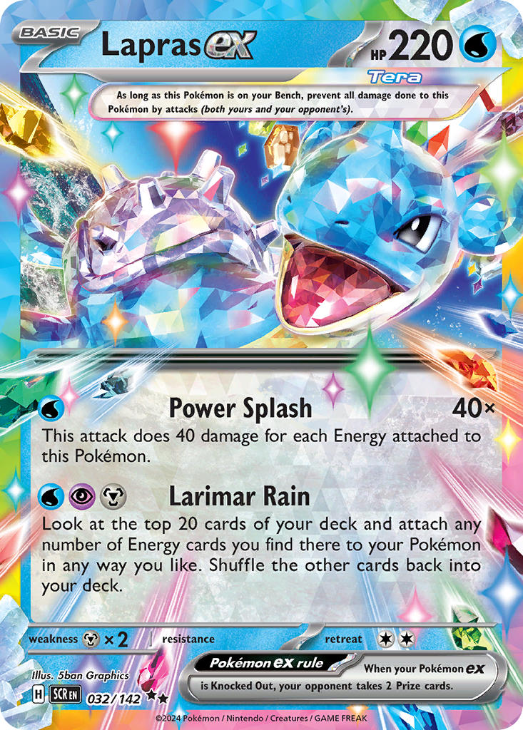 Lapras ex⁣ - Stellar Crown⁣ (Double Rare)⁣ [032] English / Near Mint / Normal