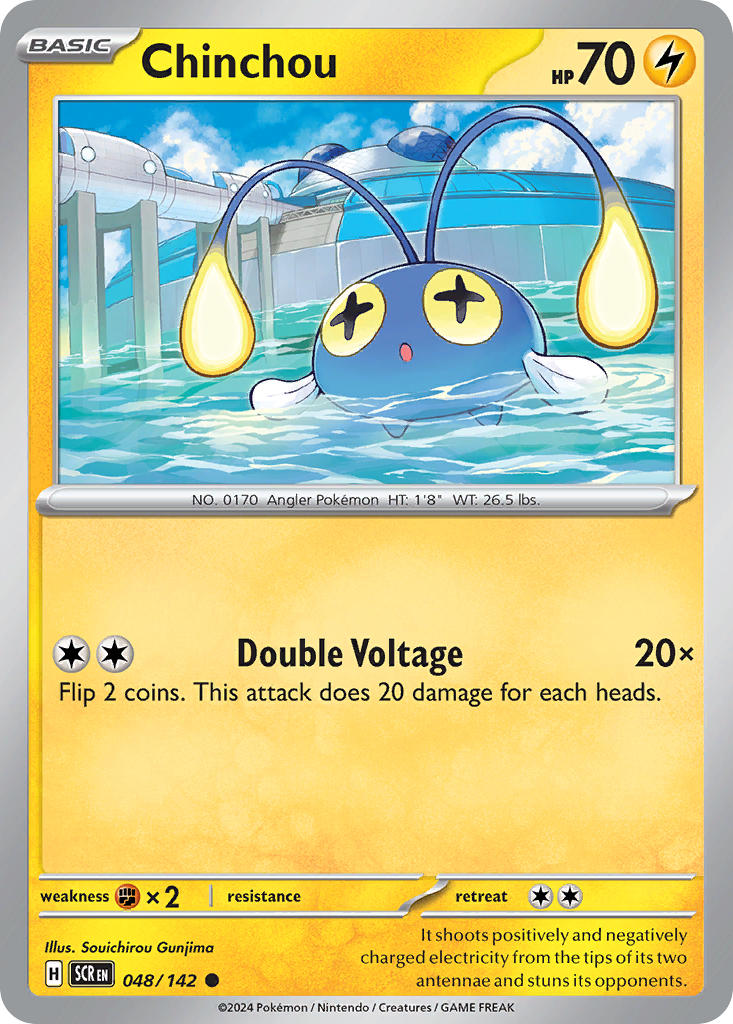 Chinchou⁣ - Stellar Crown⁣ (Common)⁣ [048] English / Near Mint / Normal
