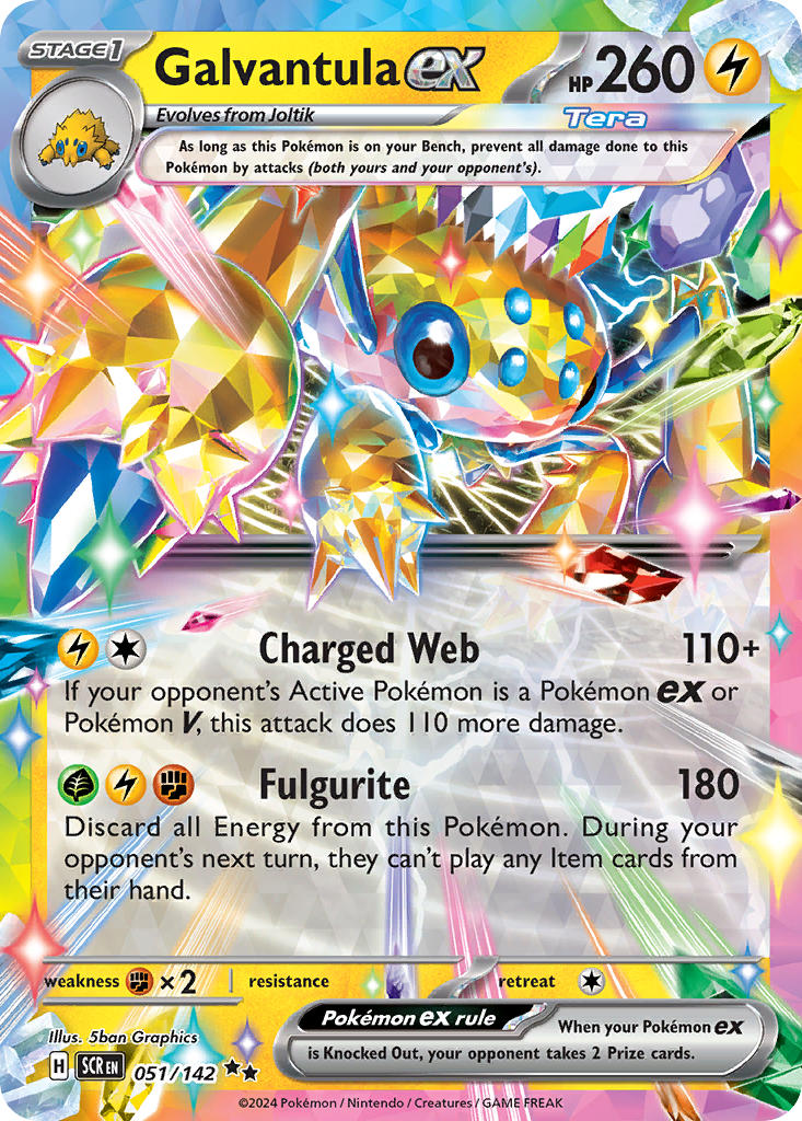 Galvantula ex⁣ - Stellar Crown⁣ (Double Rare)⁣ [051] English / Near Mint / Normal