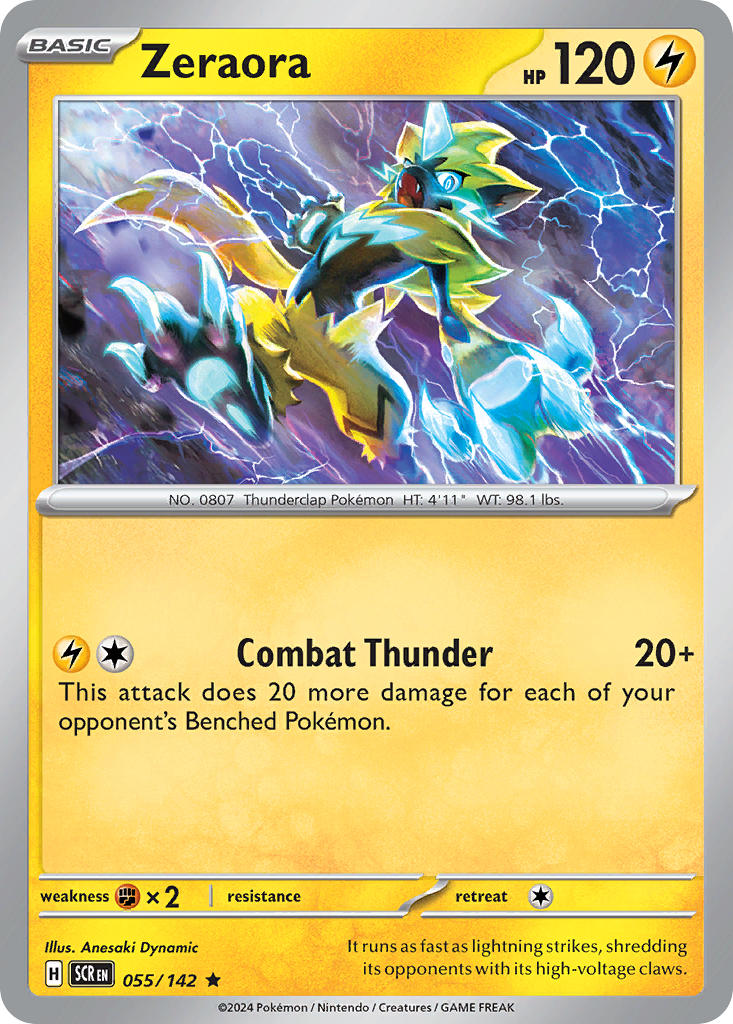 Zeraora⁣ - Stellar Crown⁣ (Rare)⁣ [055] English / Near Mint / Normal