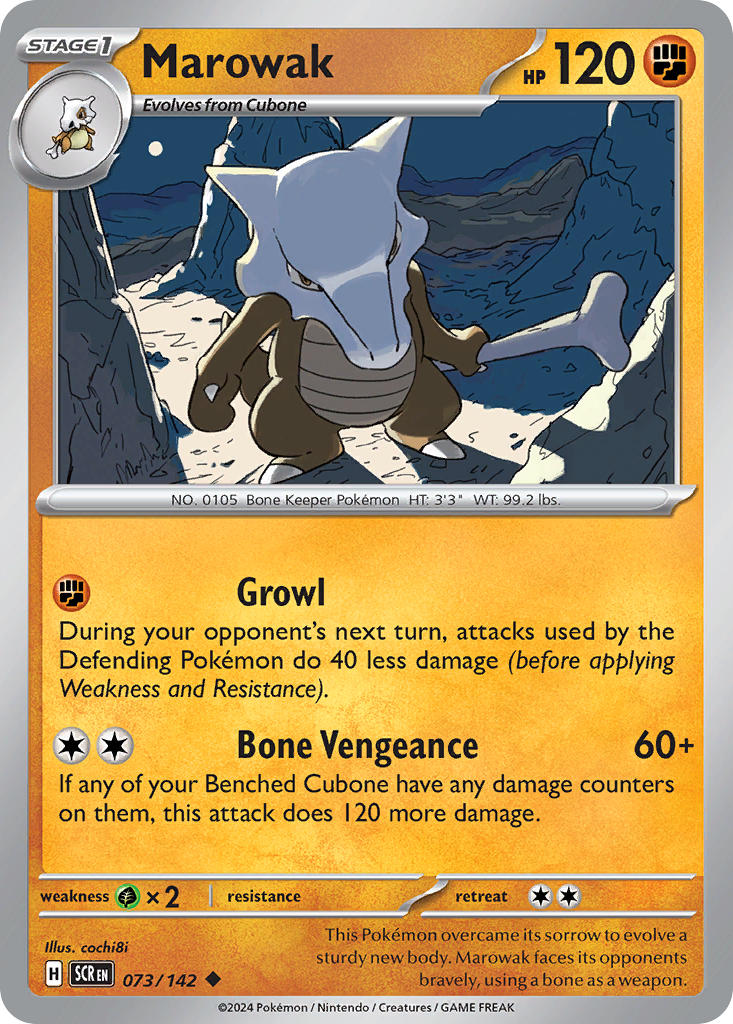 Marowak⁣ - Stellar Crown⁣ (Uncommon)⁣ [073] English / Near Mint / Normal