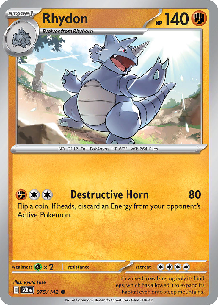 Rhydon⁣ - Stellar Crown⁣ (Common)⁣ [075] English / Near Mint / Normal