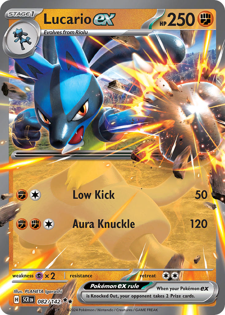 Lucario ex⁣ - Stellar Crown⁣ (Double Rare)⁣ [082] English / Near Mint / Normal