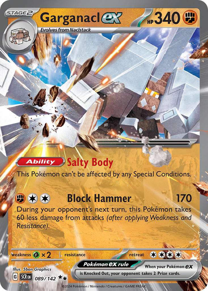 Garganacl ex⁣ - Stellar Crown⁣ (Double Rare)⁣ [089] English / Near Mint / Normal
