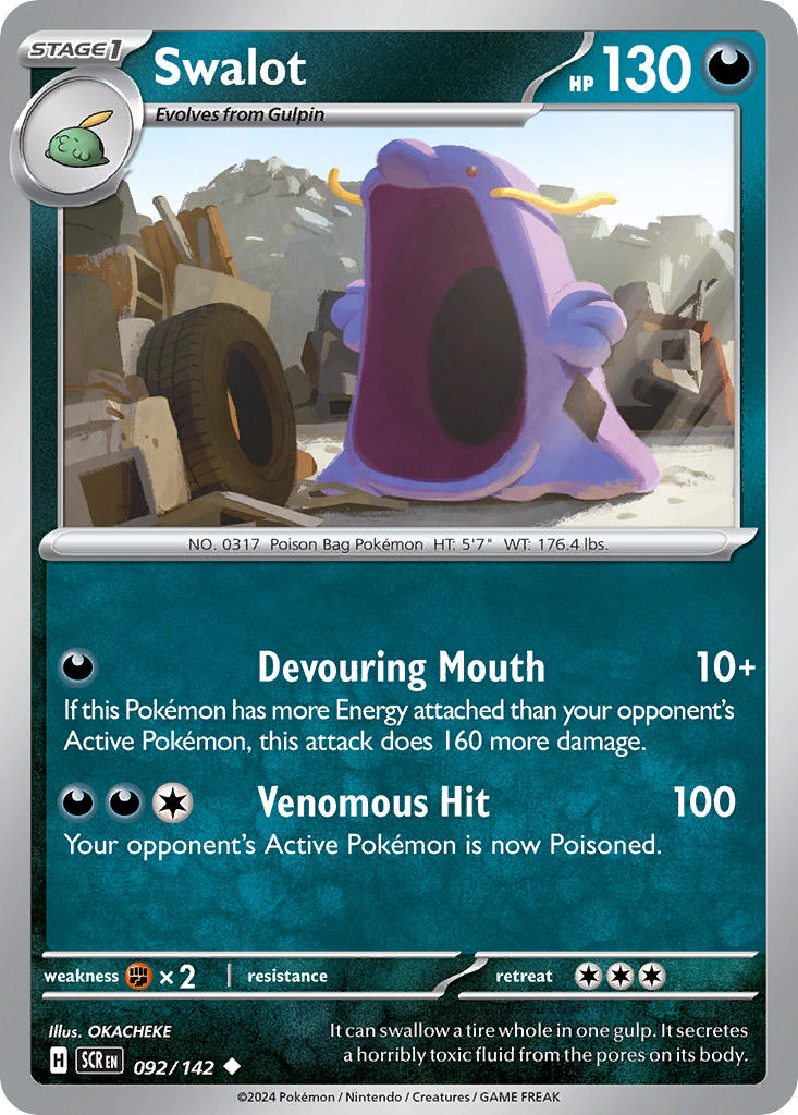 Swalot⁣ - Stellar Crown⁣ (Uncommon)⁣ [092] English / Near Mint / Normal