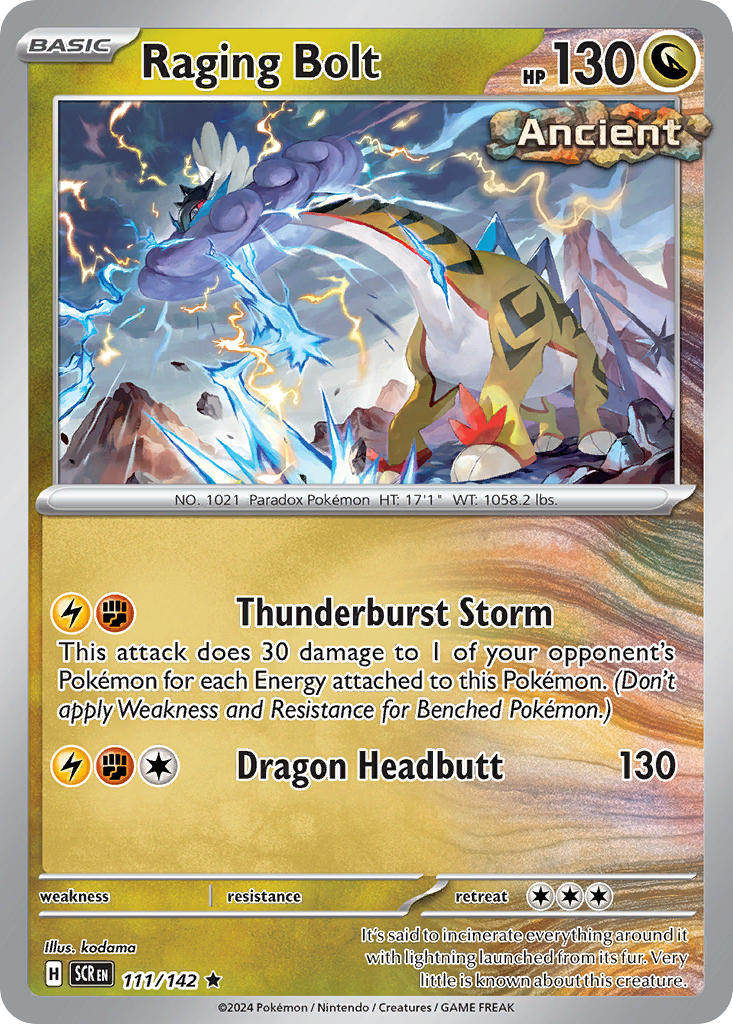 Raging Bolt⁣ - Stellar Crown⁣ (Rare)⁣ [111] English / Near Mint / Normal