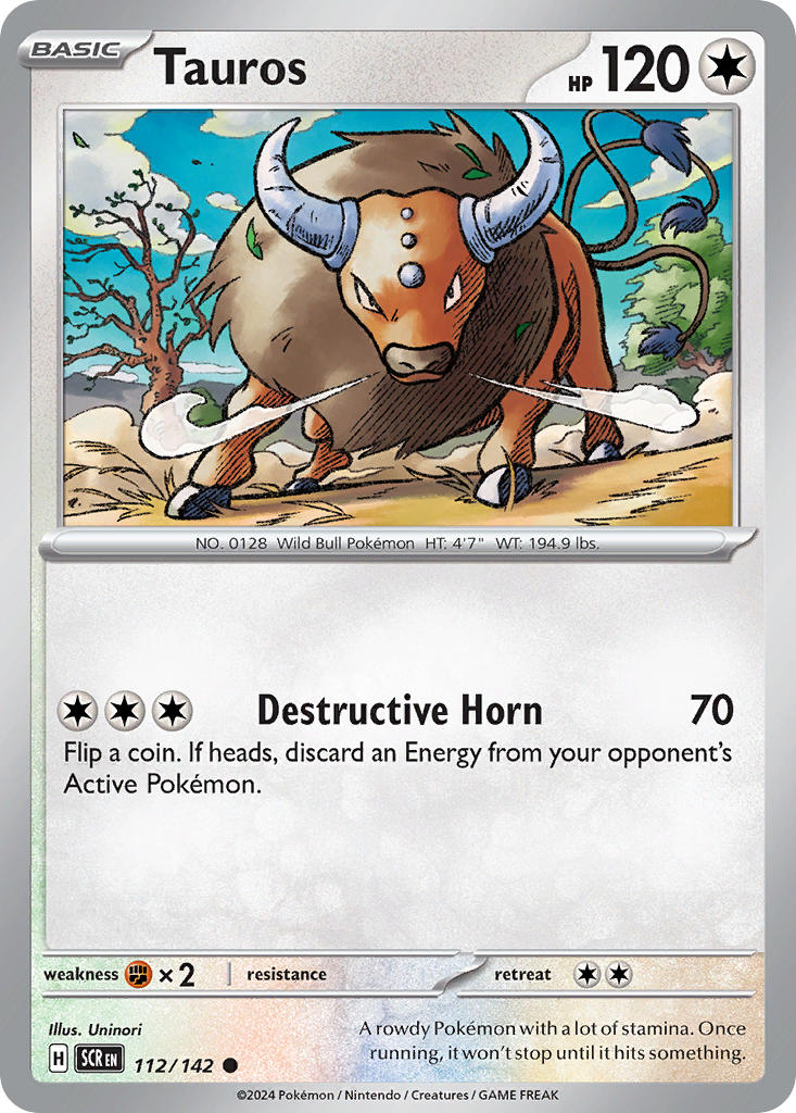 Tauros⁣ - Stellar Crown⁣ (Common)⁣ [112] English / Near Mint / Normal