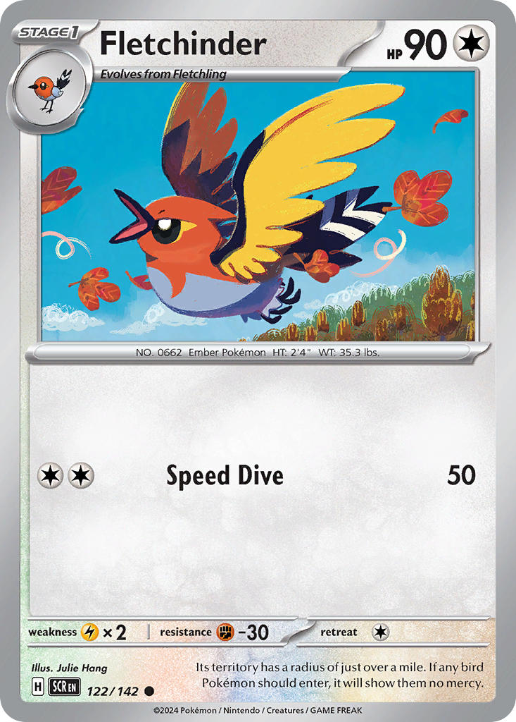 Fletchinder⁣ - Stellar Crown⁣ (Common)⁣ [122] English / Near Mint / Normal