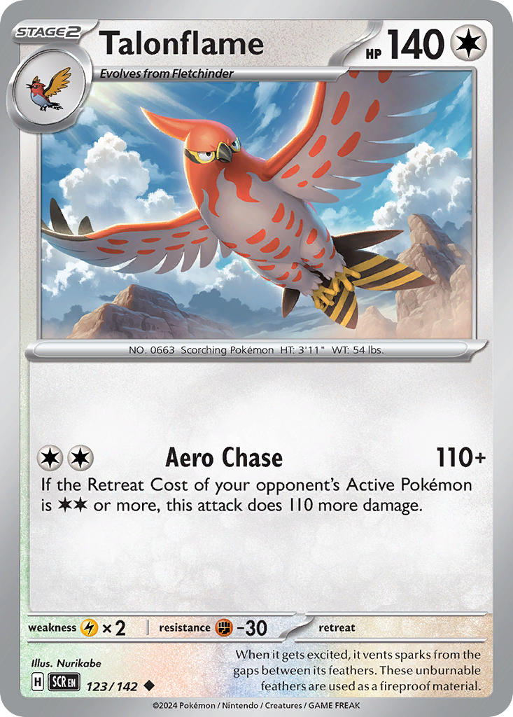 Talonflame⁣ - Stellar Crown⁣ (Uncommon)⁣ [123] English / Near Mint / Normal
