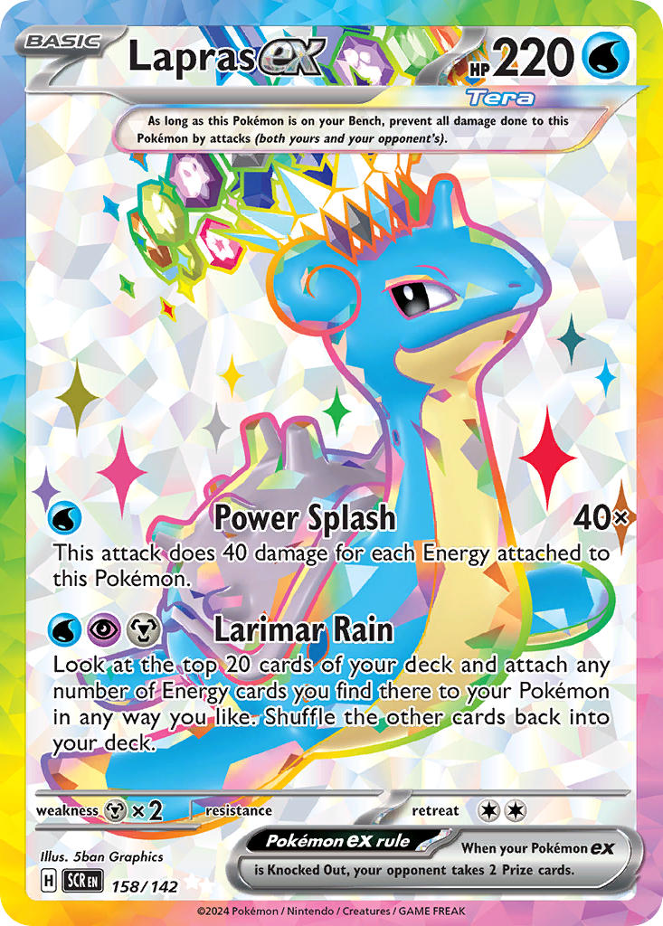Lapras ex⁣ - Stellar Crown⁣ (Ultra Rare)⁣ [158] English / Near Mint / Normal