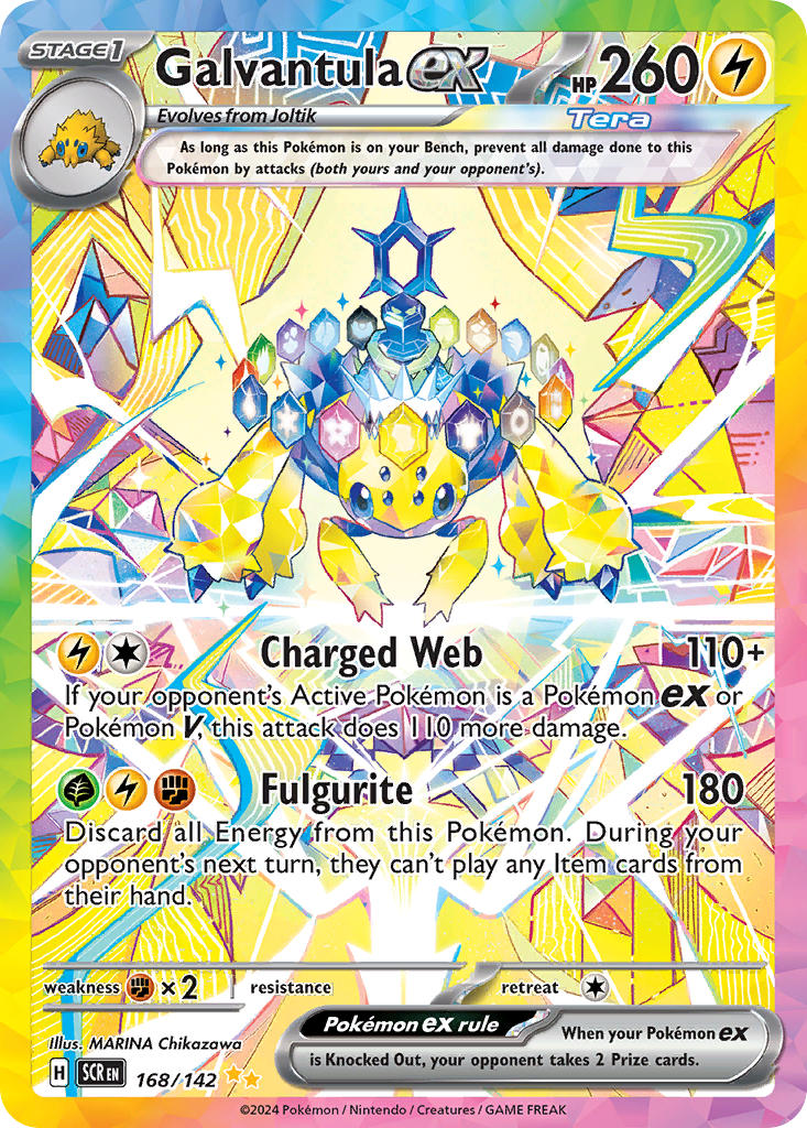 Galvantula ex⁣ - Stellar Crown⁣ (Special Illustration Rare)⁣ [168] English / Excellent / Normal