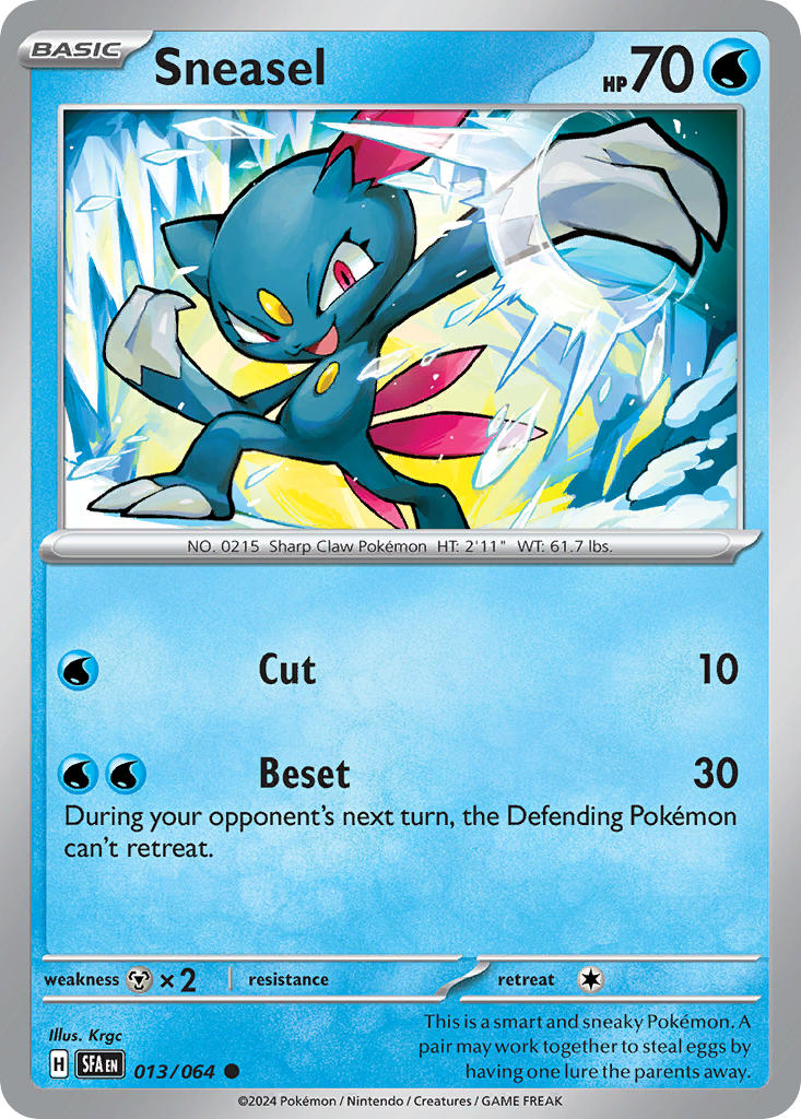 Sneasel⁣ - Shrouded Fable⁣ (Common)⁣ [013] English / Near Mint / Reverse-Holo Normal