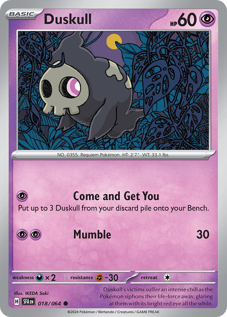 Duskull⁣ - Shrouded Fable⁣ (Common)⁣ [018] English / Near Mint / Reverse-Holo Normal