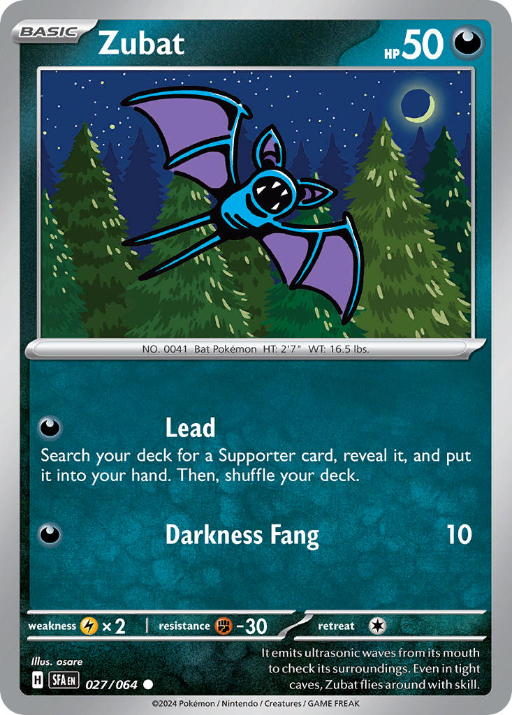 Zubat⁣ - Shrouded Fable⁣ (Common)⁣ [027] English / Near Mint / Reverse-Holo Normal