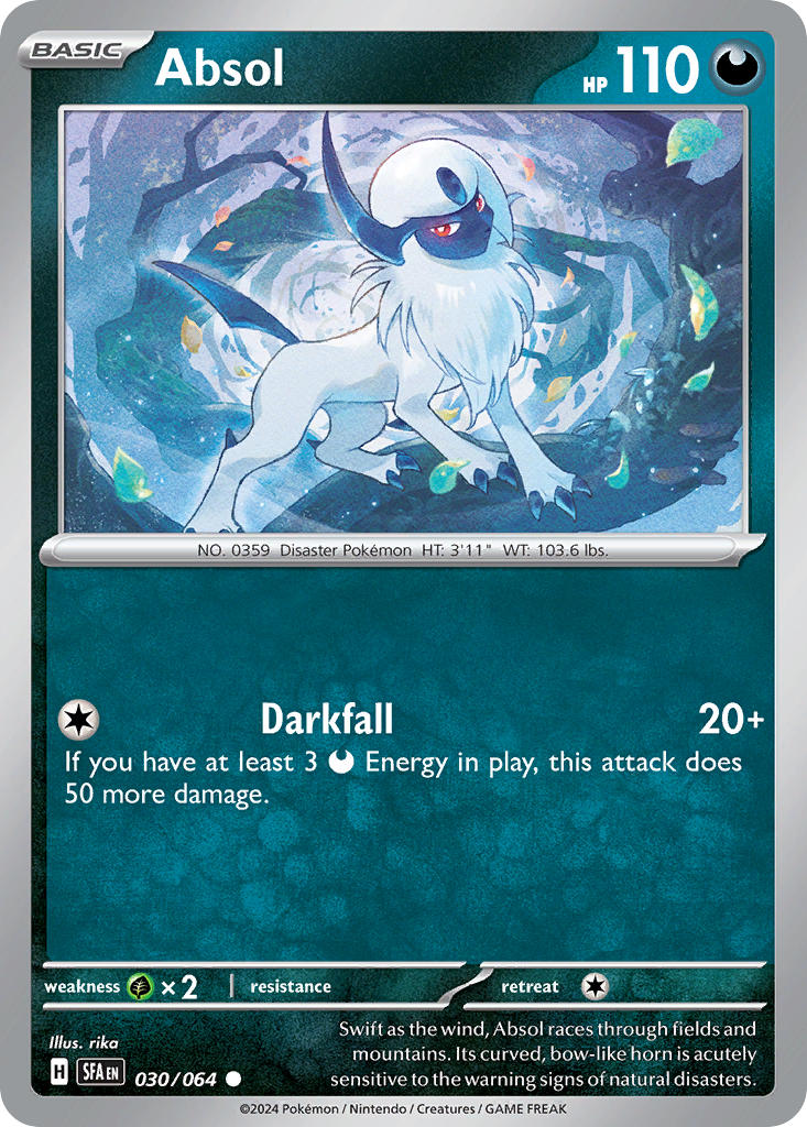Absol⁣ - Shrouded Fable⁣ (Common)⁣ [030] English / Near Mint / Reverse-Holo Normal