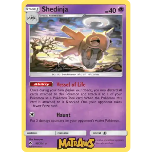 Shedinja - 95/214 Enkeltkort Lost Thunder 