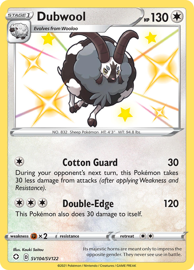 Dubwool - Shining Fates (Secret Rare) [SHF-SV104] English / Near Mint / Normal