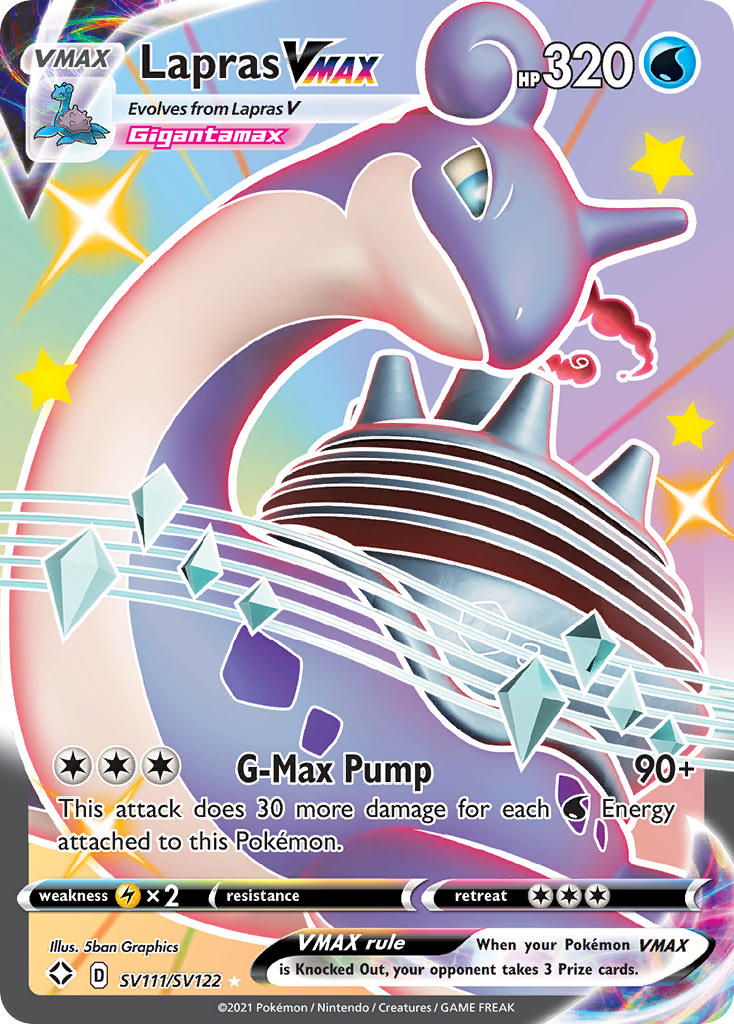 Lapras VMAX - Shining Fates (Secret Rare) [SHF-SV111] English / Near Mint / Normal