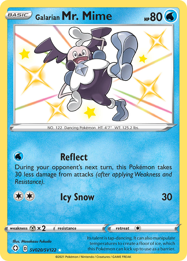 Galarian Mr. Mime - Shining Fates (Secret Rare) [SHF-SV20] English / Near Mint / Normal