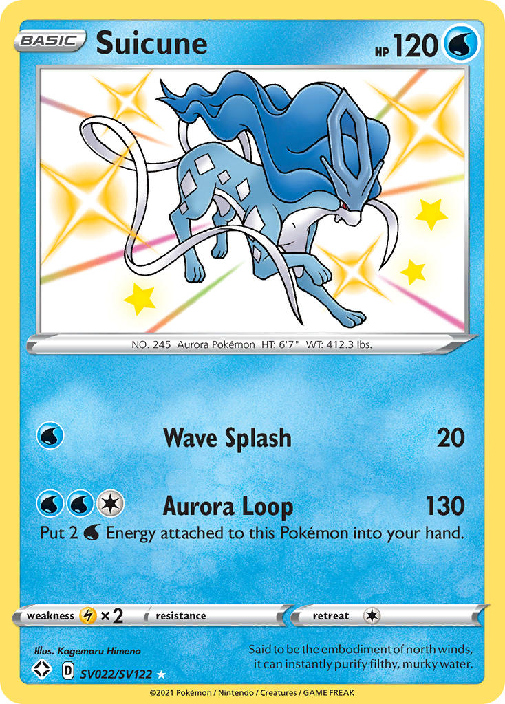 Suicune - Shining Fates (Secret Rare) [SHF-SV22] English / Near Mint / Normal