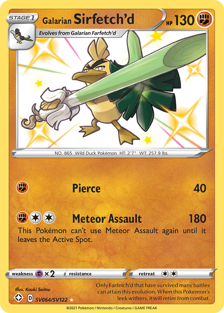 Galarian Sirfetch'd - Shining Fates (Secret Rare) [SHF-SV64] English / Near Mint / Normal