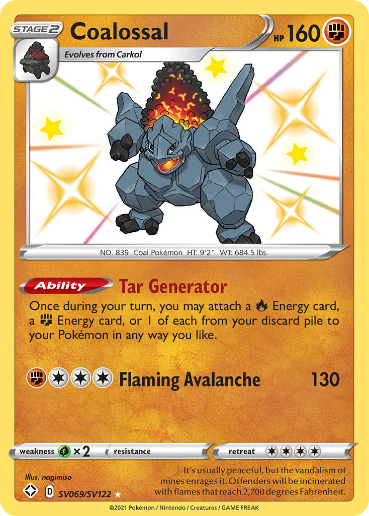 Coalossal - Shining Fates (Secret Rare) [SHF-SV69] English / Near Mint / Normal