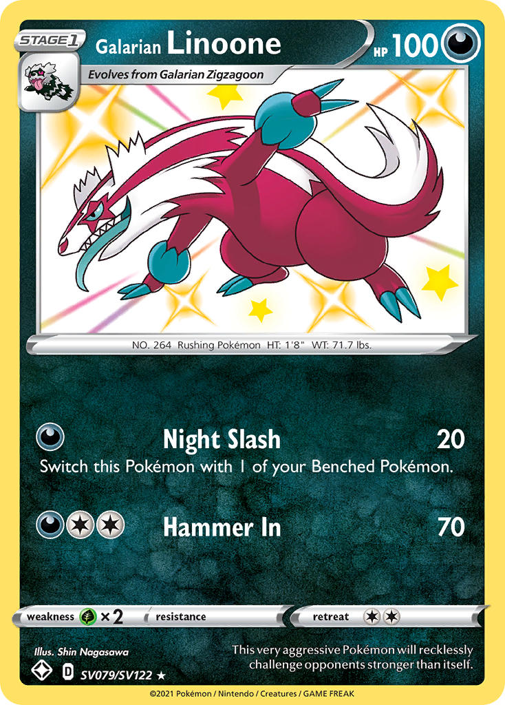 Galarian Linoone - Shining Fates (Secret Rare) [SHF-SV79] English / Near Mint / Normal