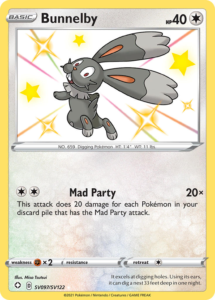 Bunnelby - Shining Fates (Secret Rare) [SHF-SV97] English / Near Mint / Normal