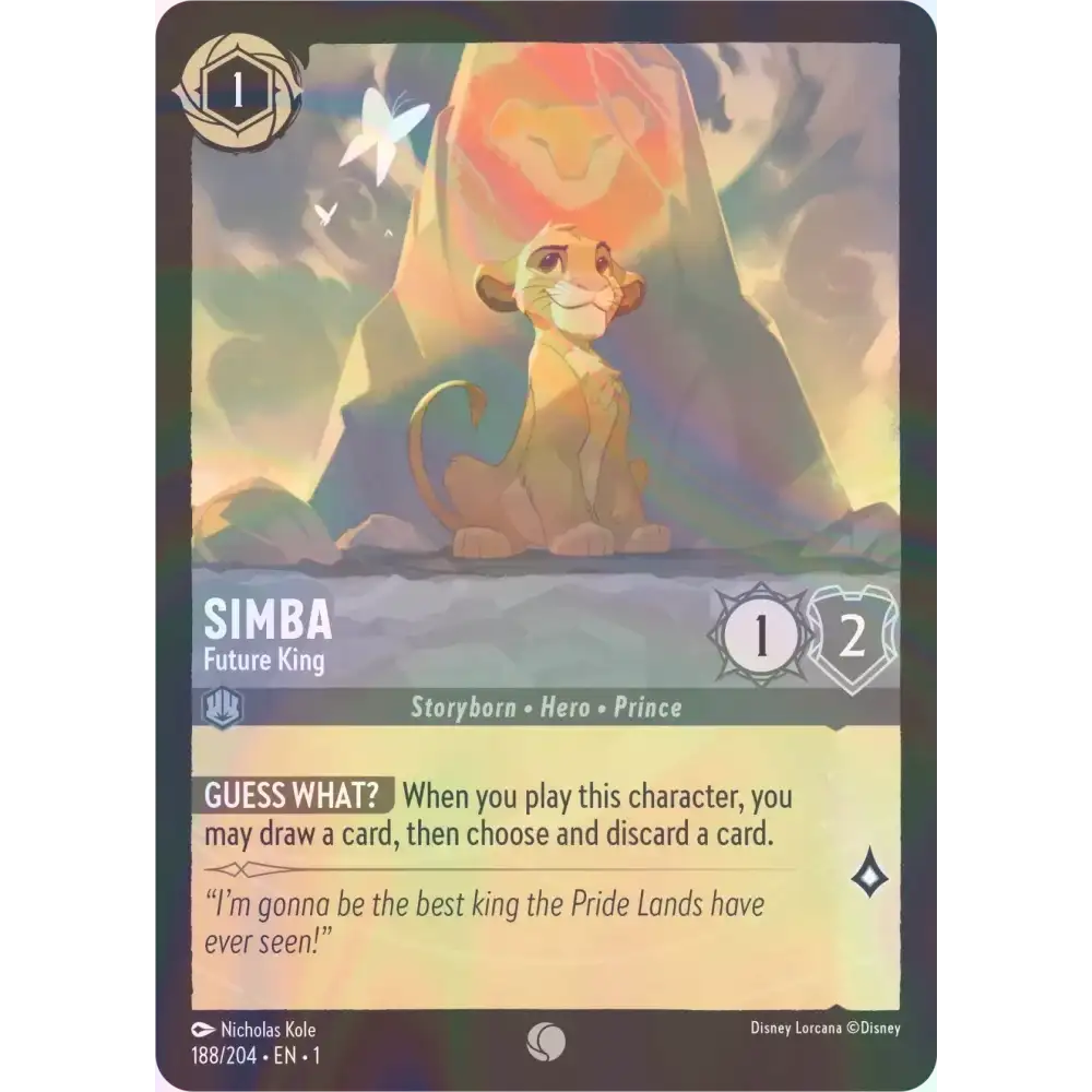 Simba - Future King - Foil (Common) - 188/204 - Disney