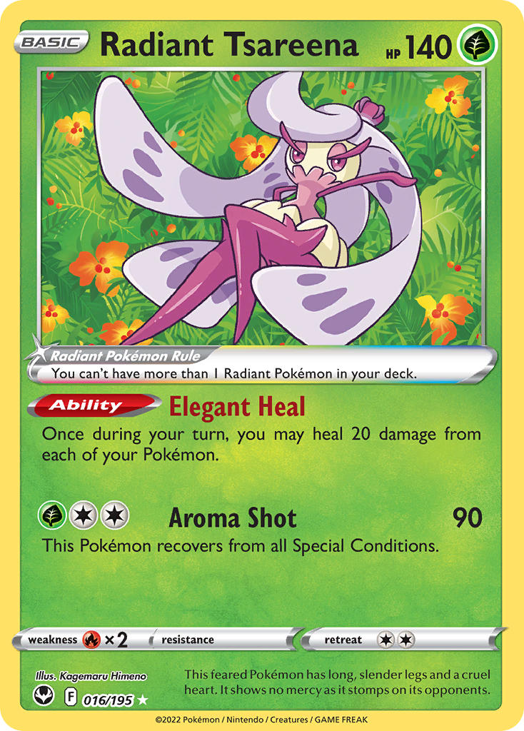 Radiant Tsareena - Silver Tempest (Ultra Rare) [SIT-016] English / Played / Normal
