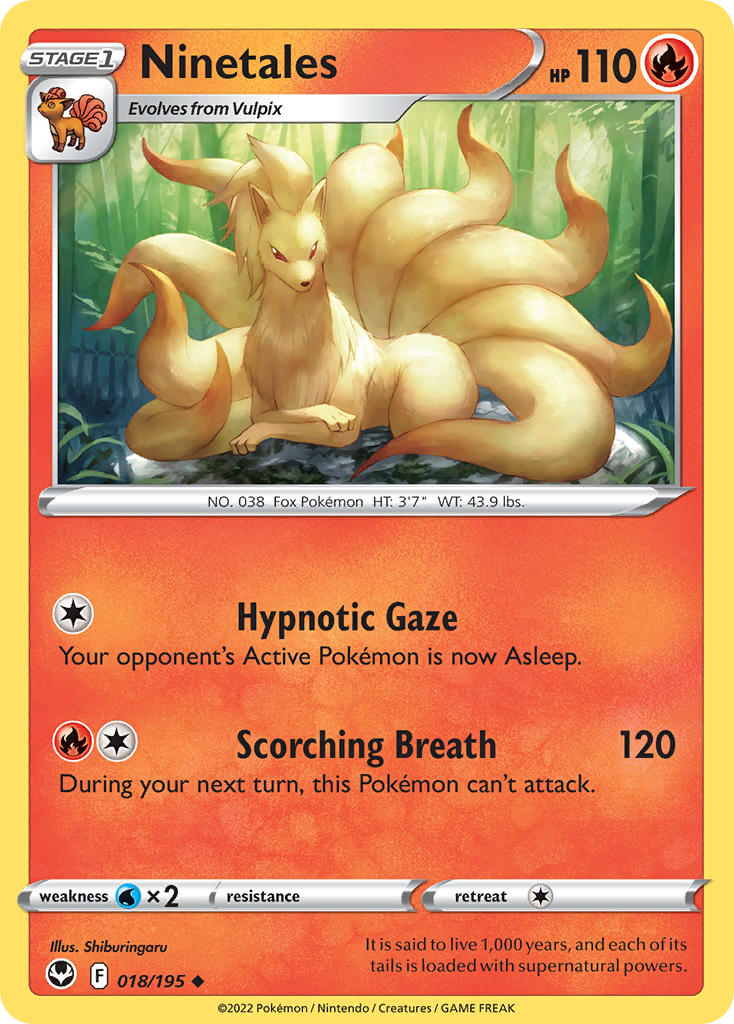 Ninetales - Silver Tempest (Uncommon) [SIT-018] English / Near Mint / Normal