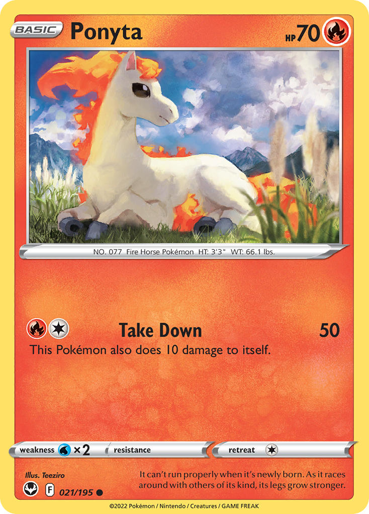 Ponyta - Silver Tempest (Common) [SIT-021] English / Near Mint / Normal