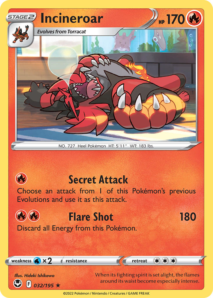 Incineroar - Silver Tempest (Rare) [SIT-032] English / Near Mint / Normal