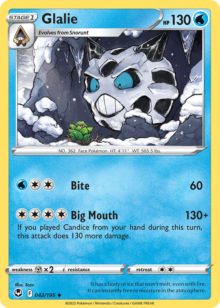 Glalie - Silver Tempest (Uncommon) [SIT-042] English / Near Mint / Normal
