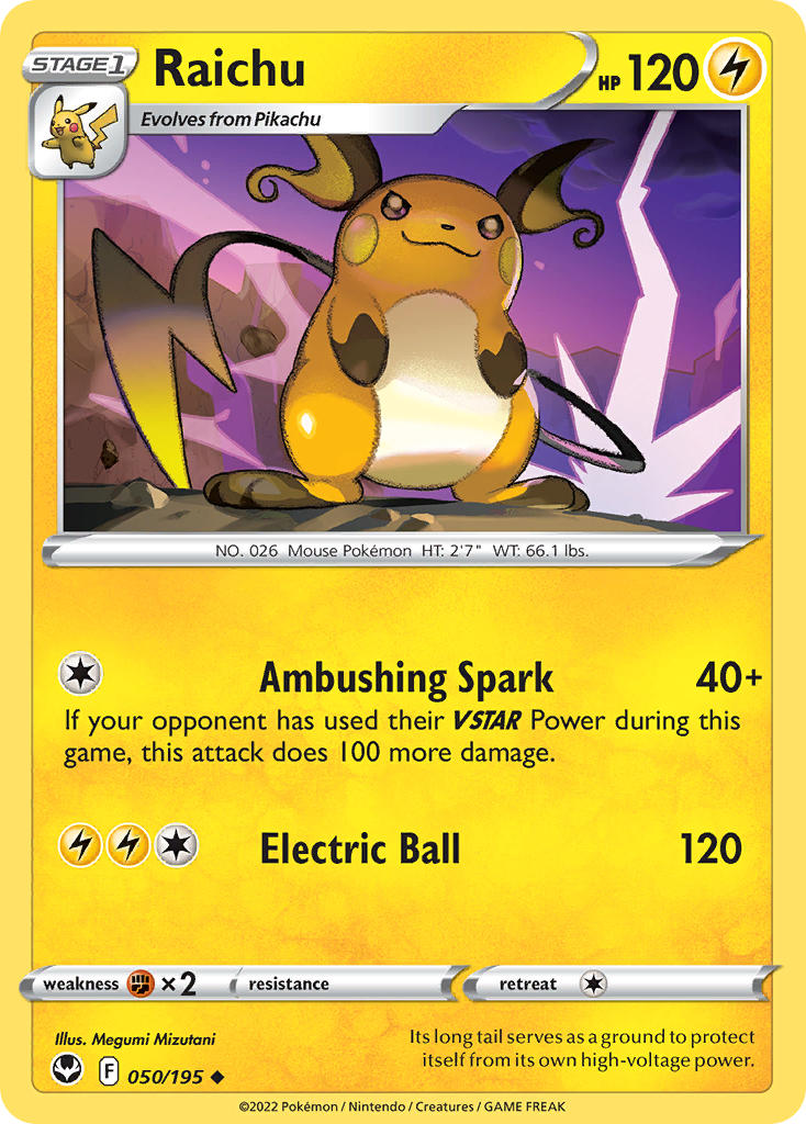 Raichu - Silver Tempest (Uncommon) [SIT-050] English / Near Mint / Normal