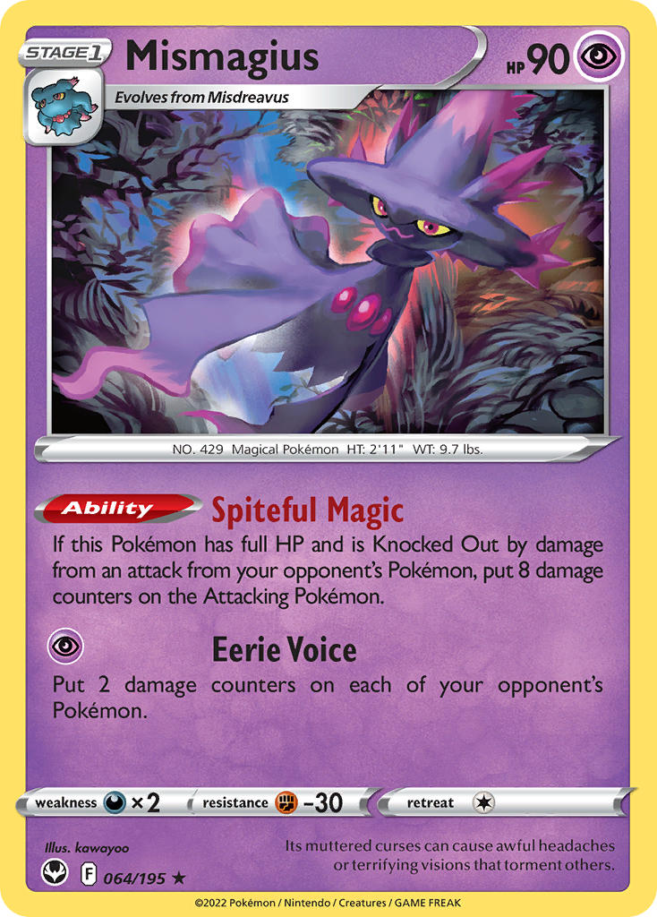 Mismagius - Silver Tempest (Rare) [SIT-064] English / Near Mint / Normal