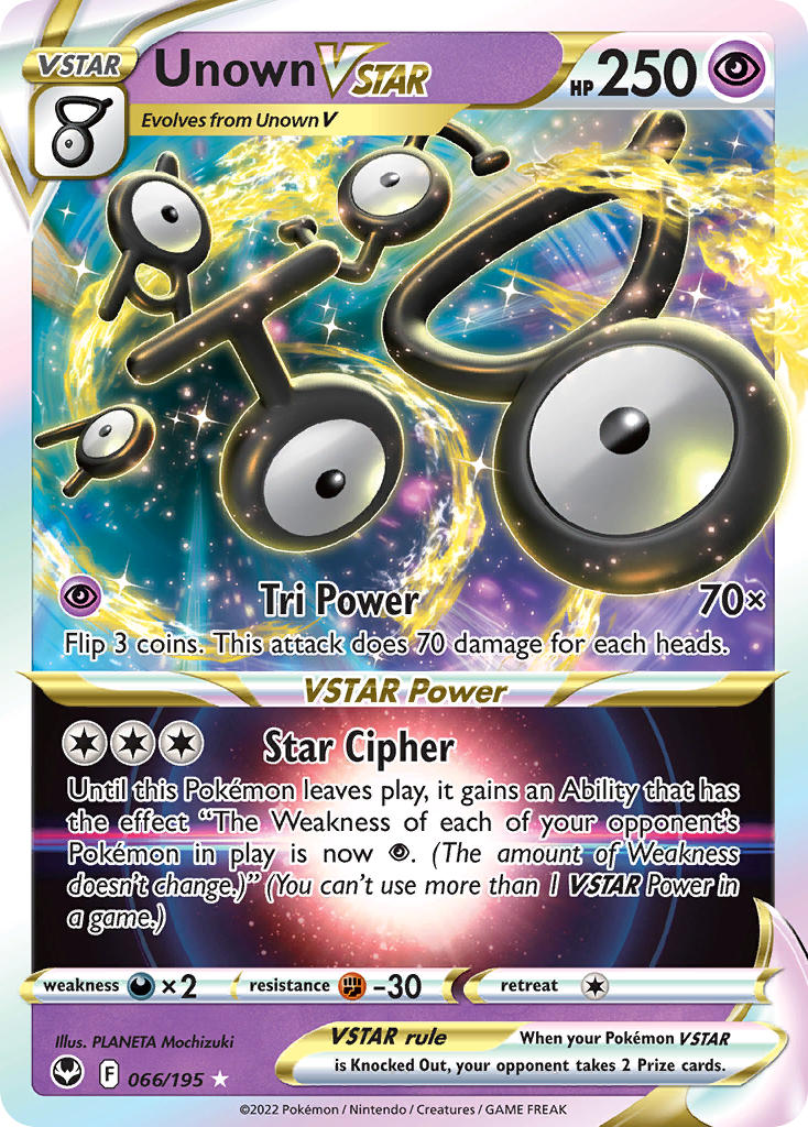 Unown VSTAR - Silver Tempest (Ultra Rare) [SIT-066] English / Near Mint / Normal