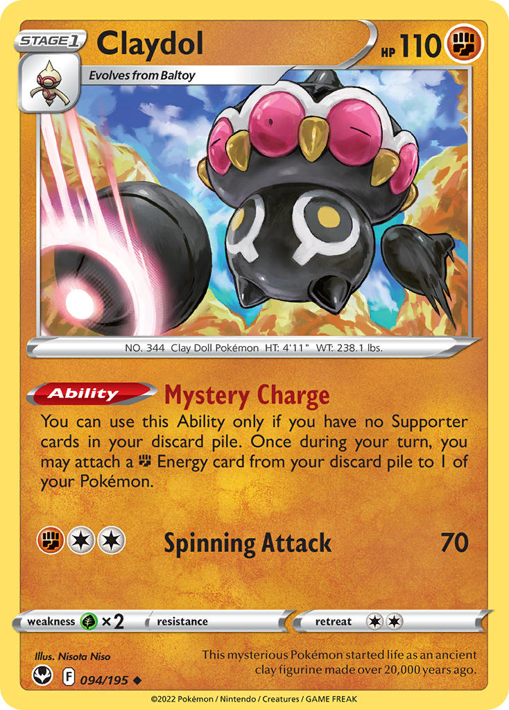 Claydol - Silver Tempest (Uncommon) [SIT-094] English / Near Mint / Normal