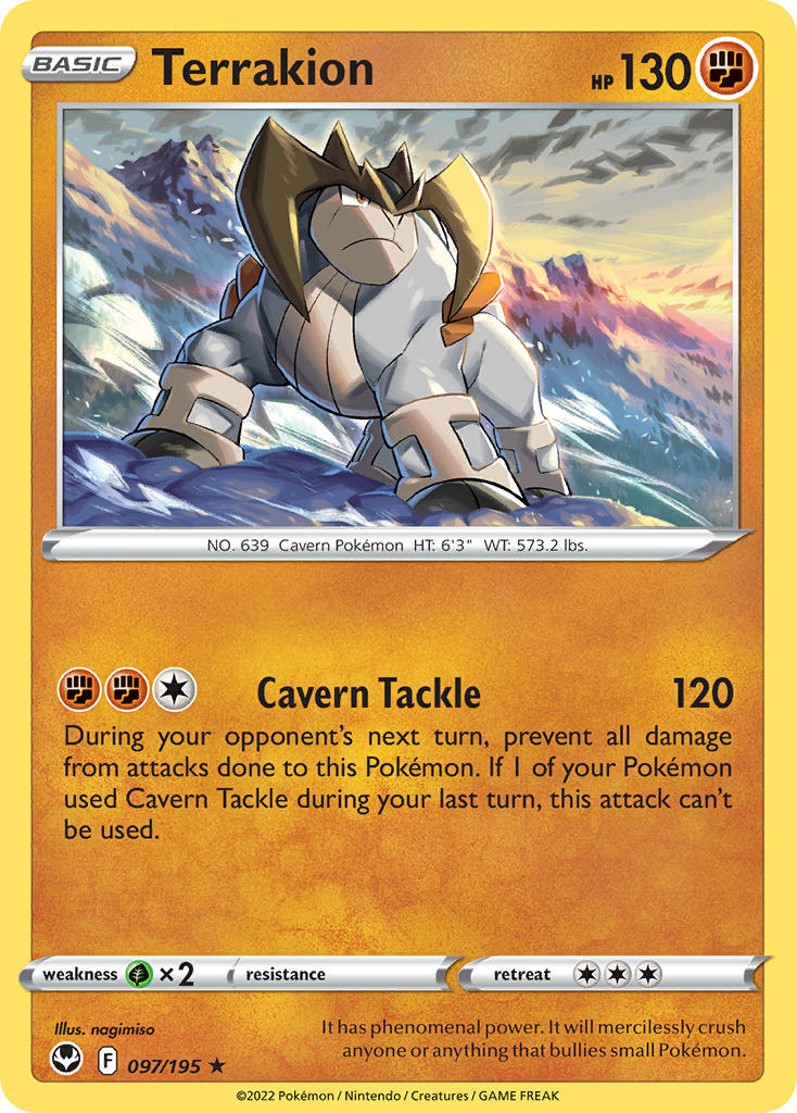 Terrakion - Silver Tempest (Holo Rare) [SIT-097] English / Near Mint / Normal