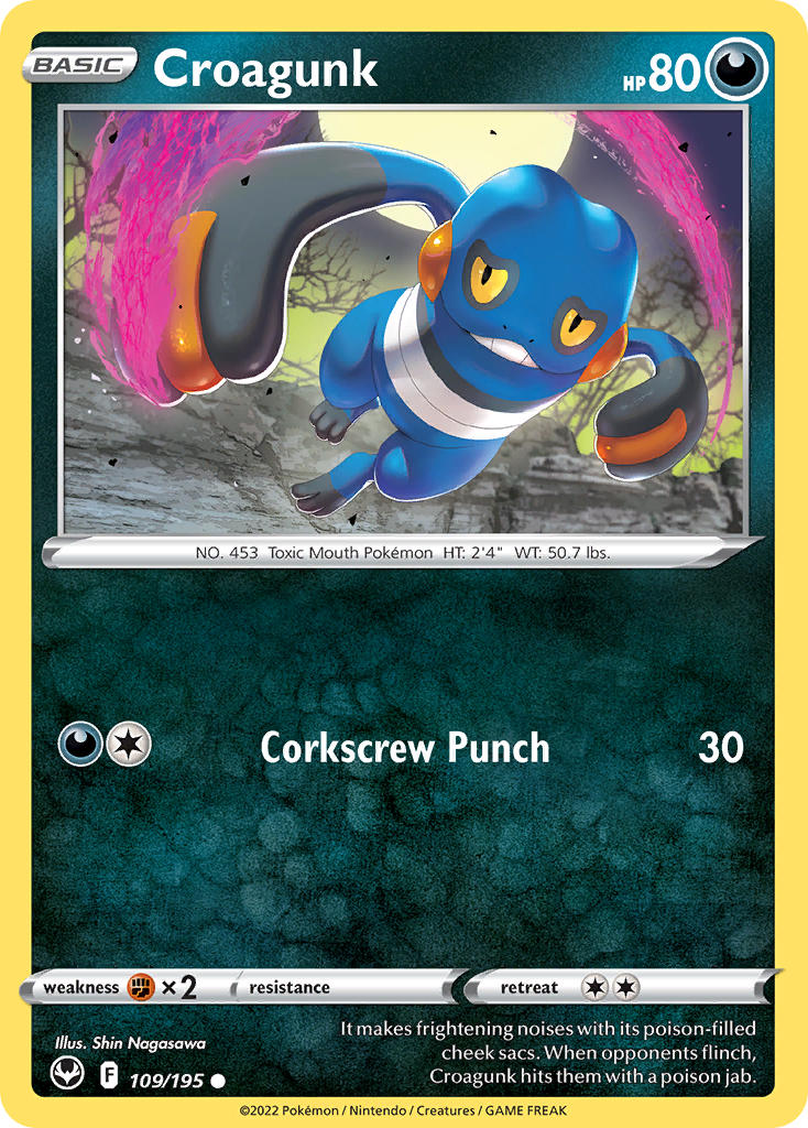 Croagunk - Silver Tempest (Common) [SIT-109] English / Near Mint / Normal