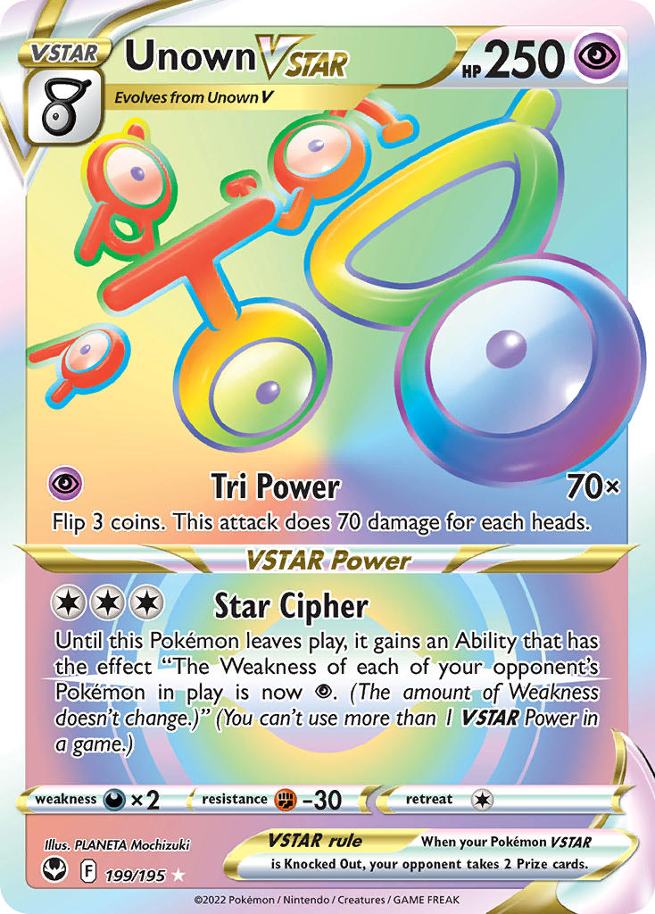 Unown VSTAR - Silver Tempest (Secret Rare) [SIT-199] English / Near Mint / Normal