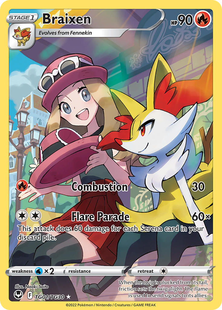 Braixen - Silver Tempest (Holo Rare) [SIT-TG01] English / Excellent / Normal