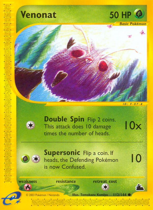 Venonat⁣ - Skyridge⁣ (Common)⁣ [112] English / Light Played / Normal