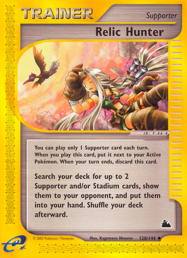 Relic Hunter⁣ - Skyridge⁣ (Uncommon)⁣ [120] English / Excellent / Reverse-Holo Normal